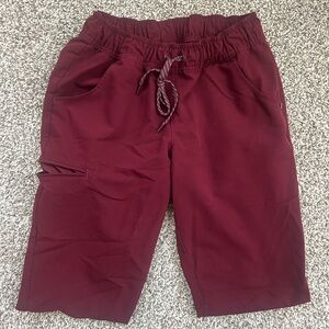Burgundy Jogger Scrub Pants